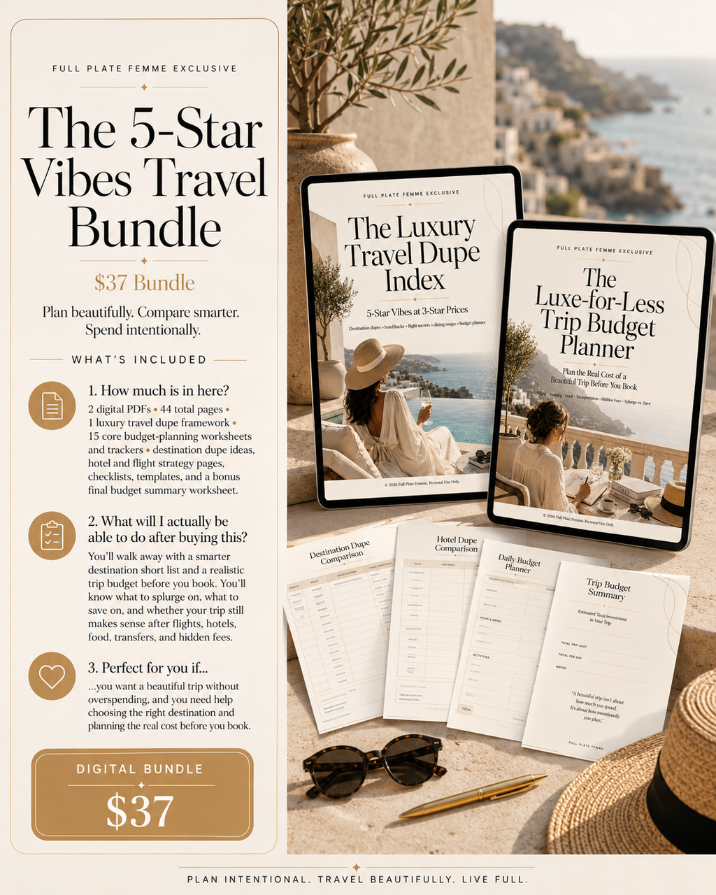 The Luxe-for-Less Travel Bundle: Dupe Index + Trip Budget Planner