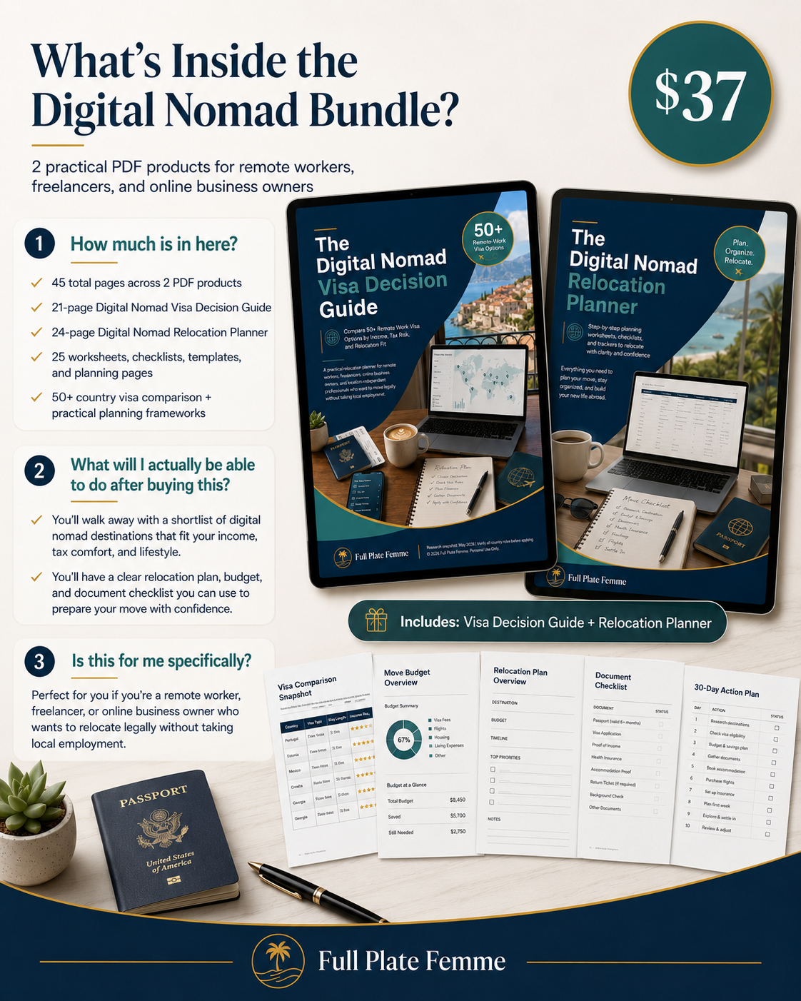 The Complete Digital Nomad Bundle: Visa Decision Guide + Relocation Planner
