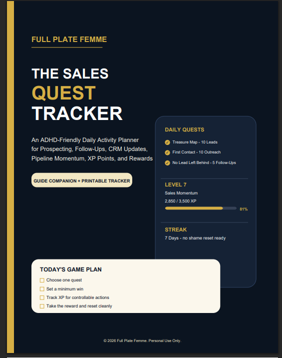 The Sales Gamification Bundle: Method Guide + Daily Quest Tracker