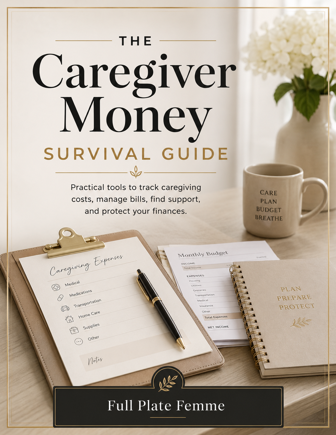 The Caregiver Money Survival Guide cover by Full Plate Femme