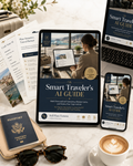 The Smart Traveler’s AI Guide digital PDF product mockup by Full Plate Femme