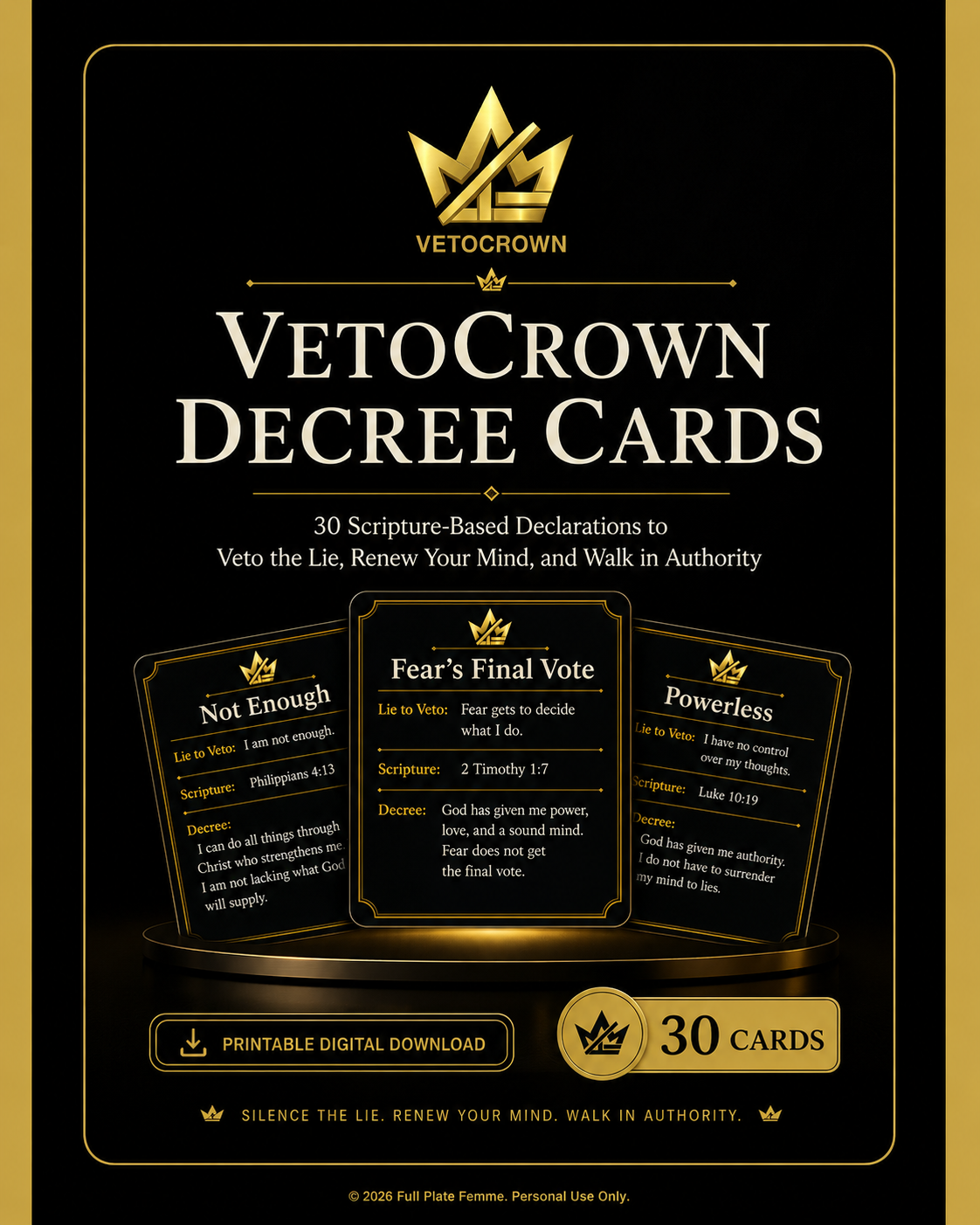 VetoCrown Decree Cards product cover